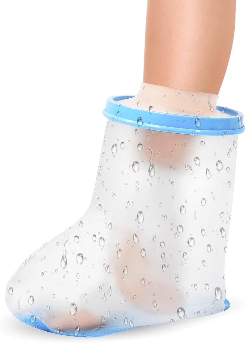 Qinaoco Waterproof Foot Cast Covers for Shower Adult, Shower Boot Foot Protector with Non-Slip Bottom, Adult Cast Protector for Shower Ankle Foot After Surgery - Image 1